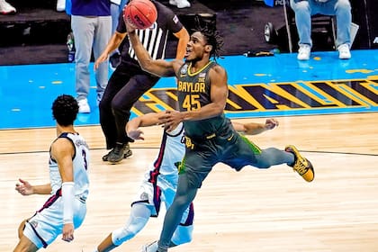 Davio Mitchell, una de las figura del partido, jugador de Baylor Bears. El basquetbolista fue elegido como el jugador defensivo del año y formará parte del Draft para la próxima temporada de la NBA