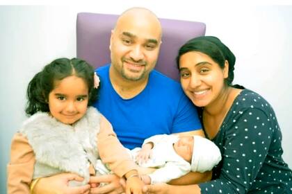Dayaal Kaur y su familia