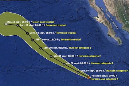 De acuerdo a las estimaciones actuales, el huracán Jova se mantendrá lejos de las costas y perderá fuerza en los siguientes días