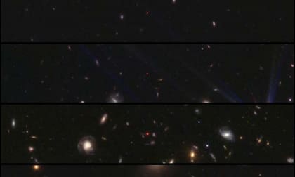 De acuerdo a los investigadores de la Universidad de Copenhagen, los puntos rojos en el espacio serían agujeros negros supremasivos (Fuente: Darech Watson/JWST)