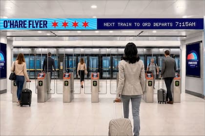 De acuerdo con los promotores, el proyecto conectaría directamente el centro de Chicago con la Terminal 2 del Aeropuerto O'Hare en apenas 15 minutos