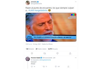 de Brito, molesto por las palabras del panelista de Cabak, manifestó su opinión en las redes sociales