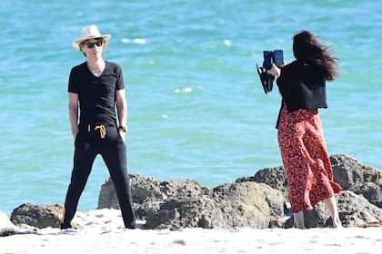 De buen humor y perfecto estado físico, Mick se dejó fotografiar por su novia, que el año pasado debutó como coreógrafa con Porte Rouge, una producción que contó con música de los Stones.