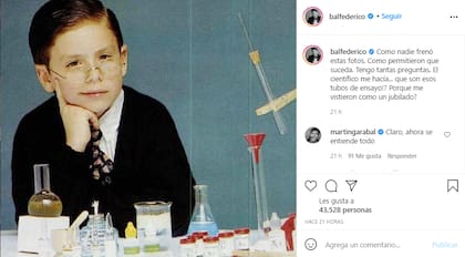 De chico y con anteojos, la foto que indignó a Fede Bal