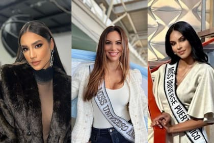 (De izq. a der.) Las representantes de México, Argentina y Puerto Rico para Miss Universo 2022