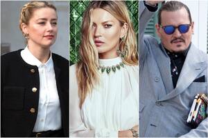 De izquierda a derecha: Amber Heard, Kate Moss y Johnny Depp (Crédito: Archivo/Instagram)