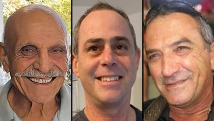 De izquierda a derecha, Shlomo Manzur, Tzahi Idan e Itzik Elgert