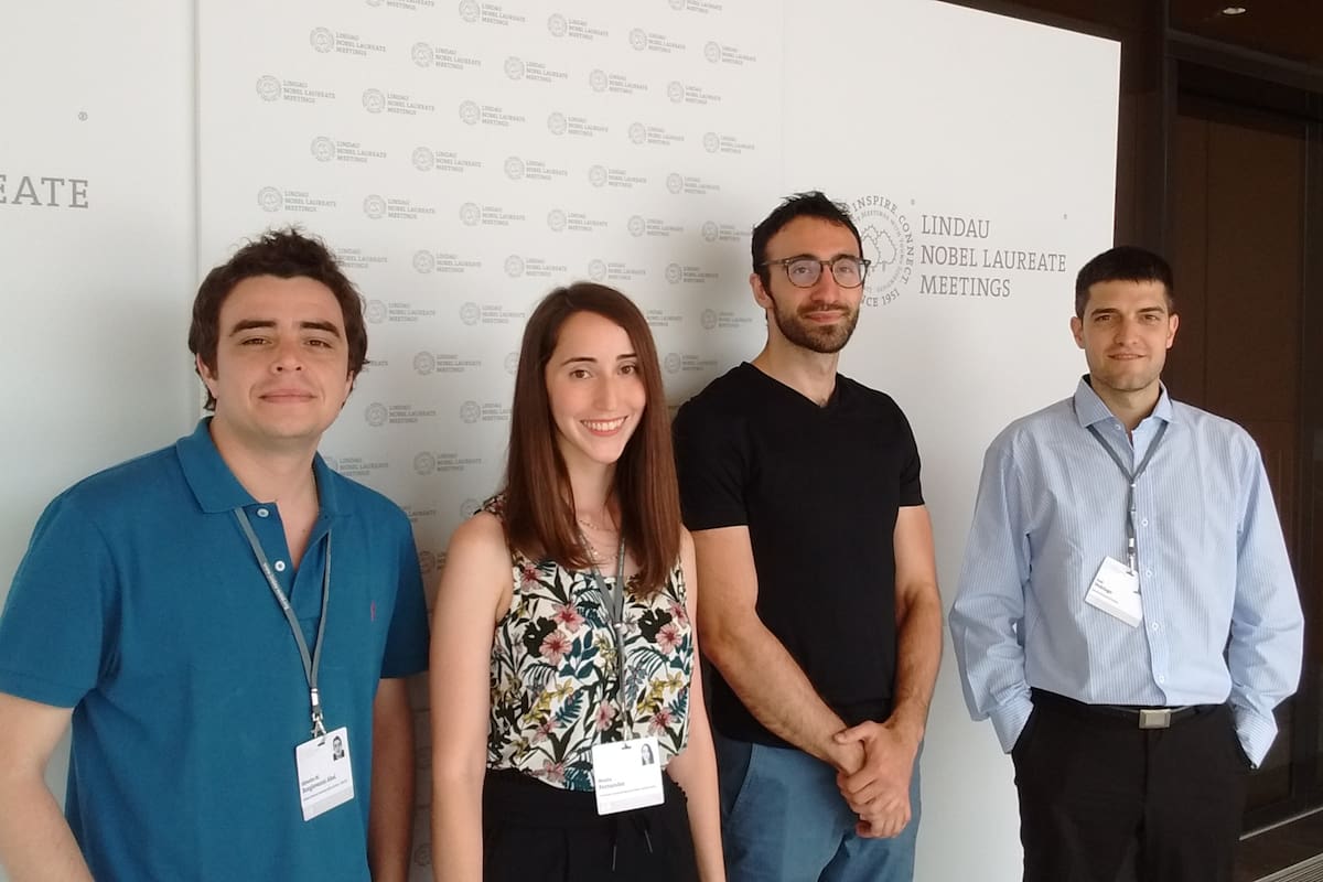 De izquierda a derecha: Silvestre Bongiovani, Noelia Fernández, Rodrigo Cortiñas y José Vedelago