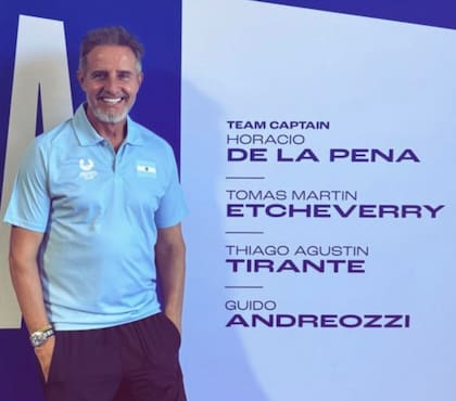 De la Peña como capitán del equipo que participó en la United Cup