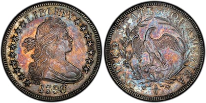 De la serie conocida como Draped Bust solo existen unos pocos ejemplares en excelente estado