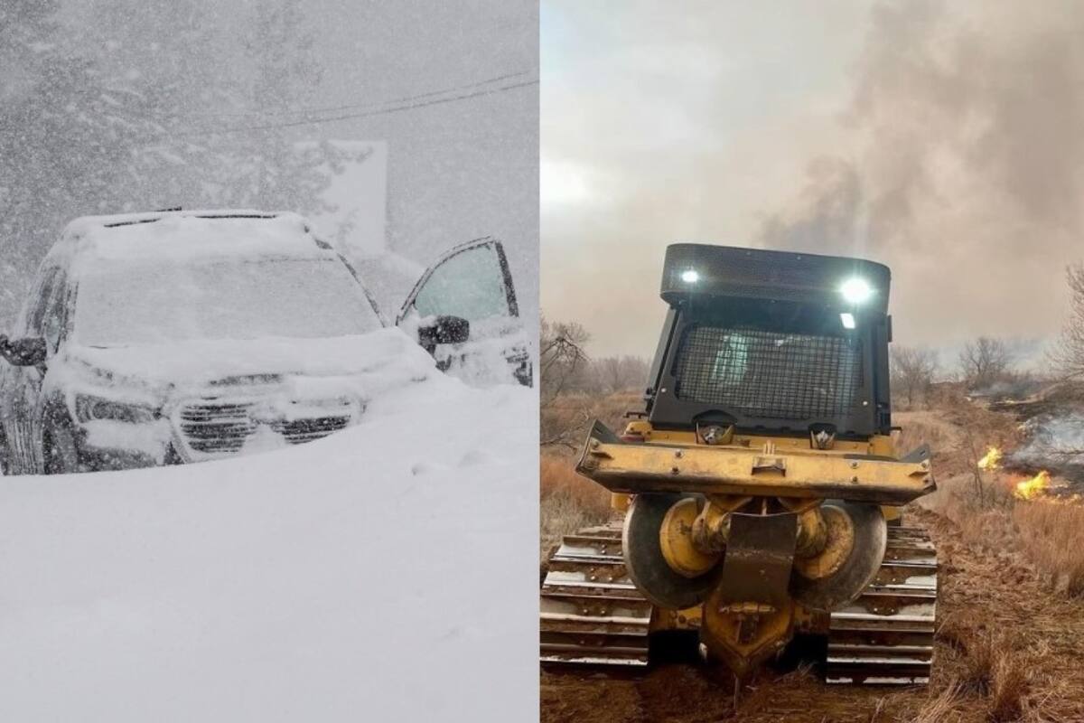 De los incendios en Texas a las tormentas de nieve en California