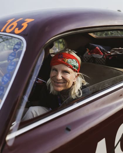 De los Países Bajos, Karin Kleikamp en un Cisitalia 202 5c Berlinetta Pinin Farina