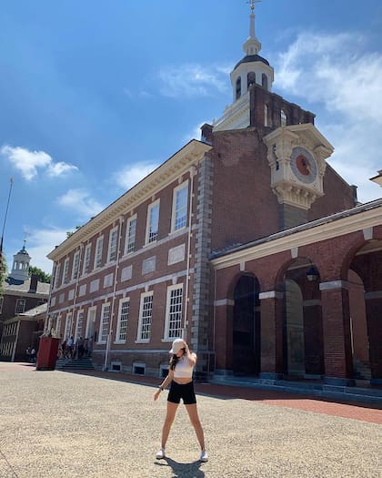 De paseo por Filadelfia (Foto: Instagram @abrilperez__)