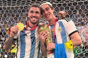 De Paul y Fran Stoessel, tras la consagración en Qatar 2022