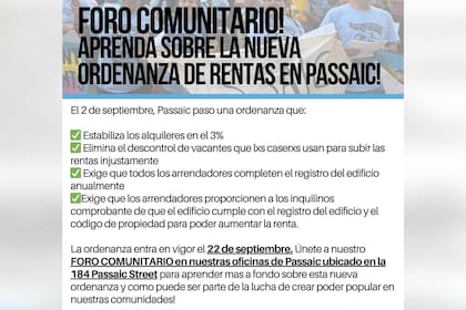 De qué trata la norma que se aprobó el 2 de septiembre en Passaic, Nueva Jersey