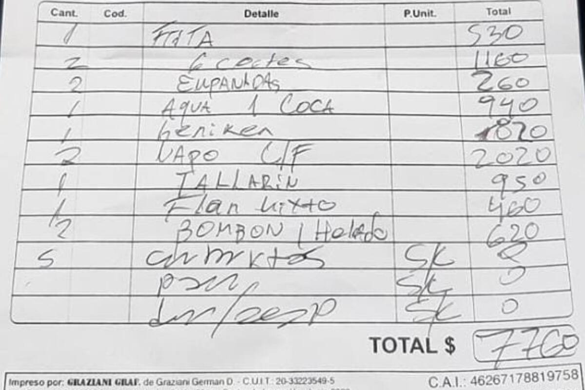 De visita en Casa Grande, Córdoba, una turista almorzó en una parrilla y vivió una mala experiencia por una presunta estafa