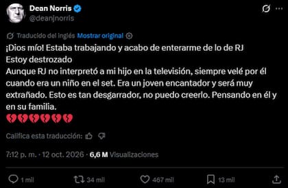 Dean Norris se mostró devastado con la noticia de RJ Mitte