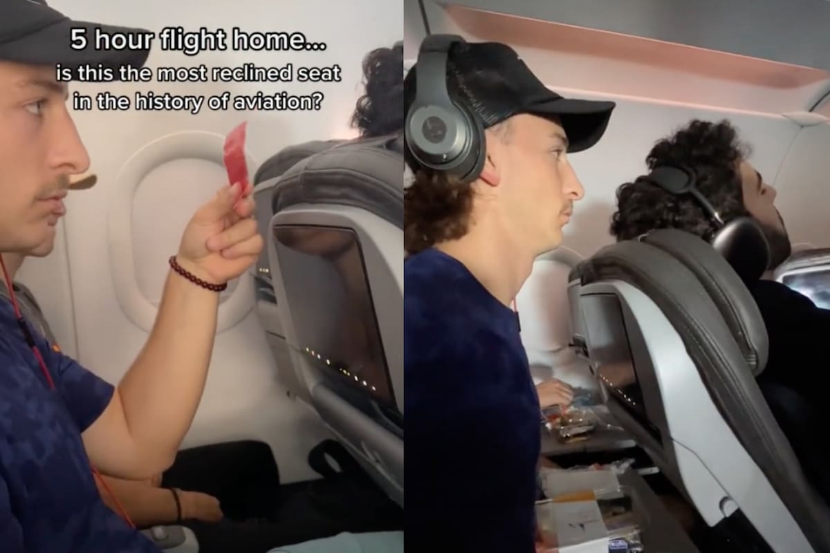 ¿Deberían o no reclinarse los asientos? Dos hermanos abrieron un debate con un video viral