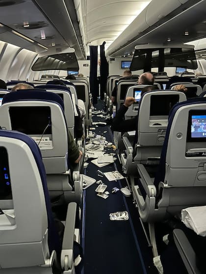 Debido a la turbulencia, muchos objetos terminaron en el piso