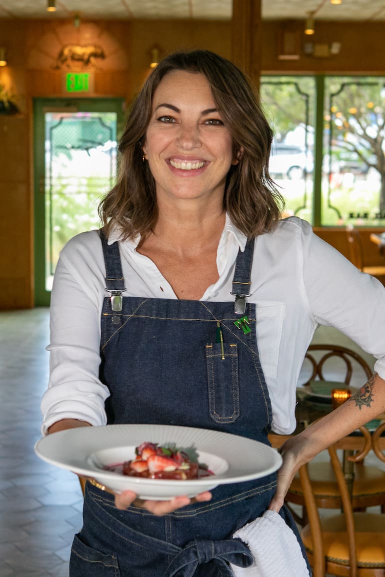 Deborah del Corral en su restaurante de Miami, Tigre.