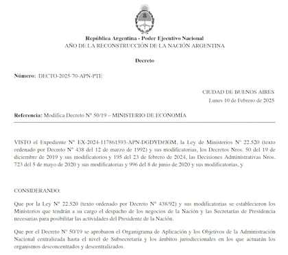 Decreto 70/2025