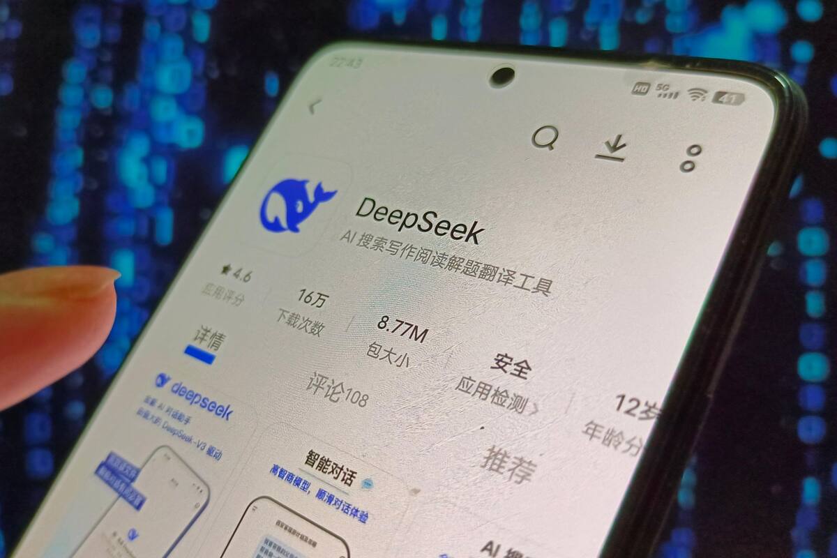 DeepSeek se convirtió en la aplicación gratuita más descargada en Estados Unidos.