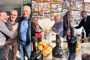 Guillermo Moreno, Chiqui Tapia y “Coti” Nosiglia almorzaron en una concesionaria de autos
