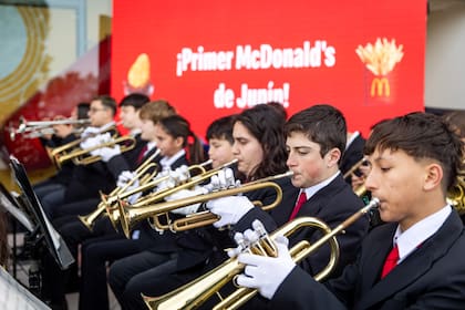 Del evento participaron jóvenes de la banda de música municipal de Junín.