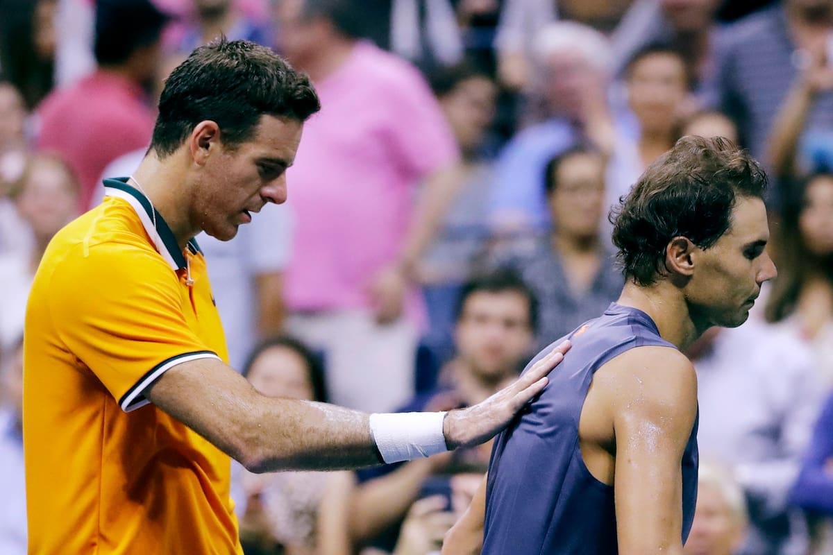 Del Potro consuela a Nadal, su vencido en la semifinal del US Open
