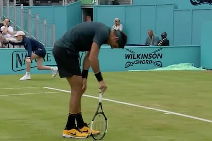 Durante el partido ante Shapovalov, su última dolencia