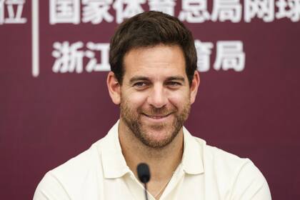 Del Potro en China, donde está participando del International Tennis Masters Tournament de Hangzhou
