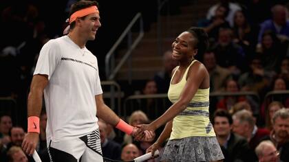 Del Potro junto a Venus Williams en el Madison Square Garden