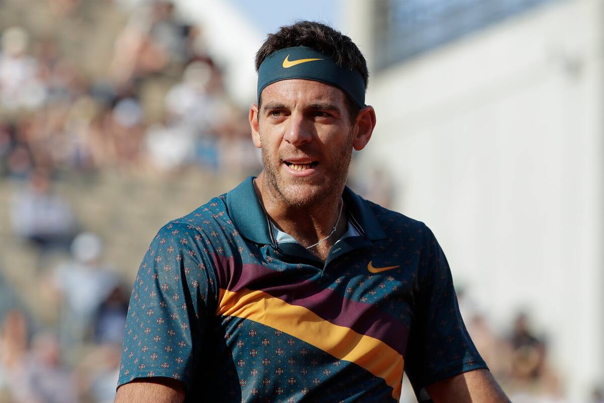 Del Potro, que no compite desde junio de 2019 por una lesión de rodilla derecha, volvió a practicar tenis en una cancha de cemento.