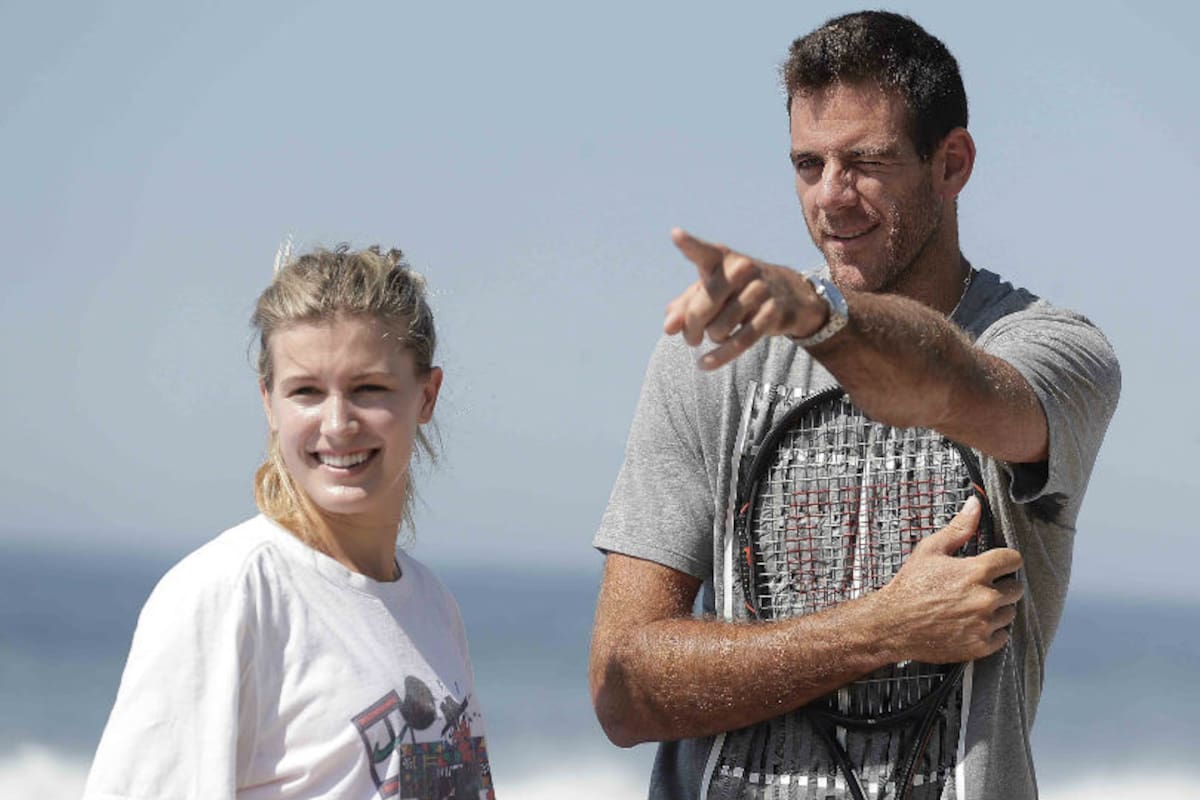 Del Potro y Bouchard, juntos en la playa para promocionar el torneo de Acapulco