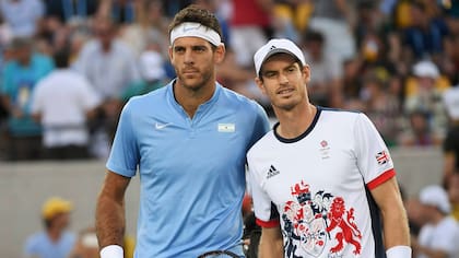 Del Potro y Murray, en el saludo previo a la final olímpica