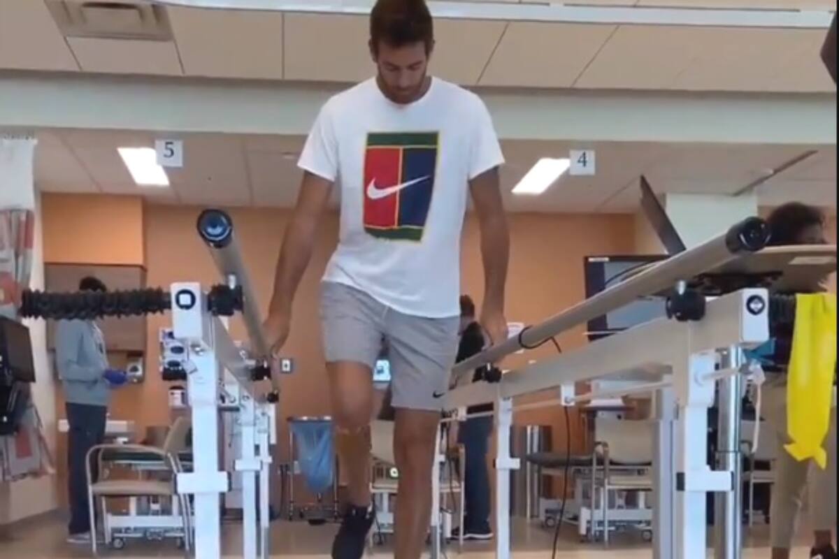 Del Potro ya empezó a realizar las tareas de rehabilitación en Miami