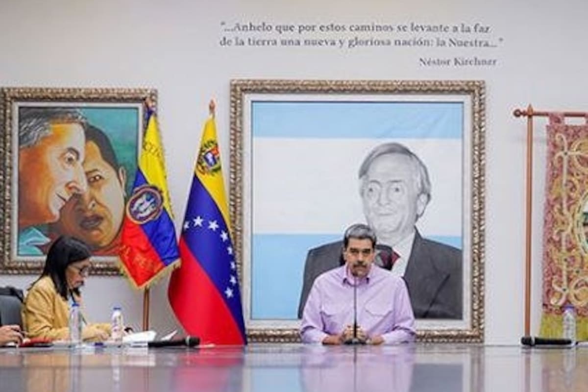 Delcy y Maduro en el Salón Néstor Kirchner