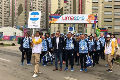 La delegación argentina en la Villa Panamericana