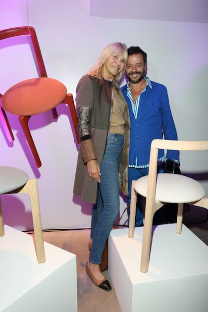 Delfina Frers junto al creador de la marca.