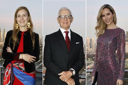 Delfina Muniz Barreto, Eduardo Costantini y Elina Costantini