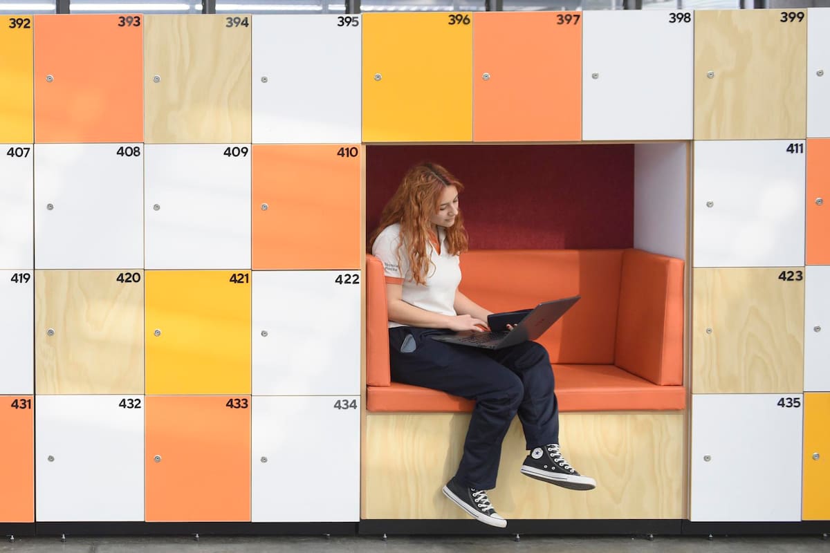 Delfina Oslapezuk, alumna de la Escuela Técnica Roberto Rocca, en Campana