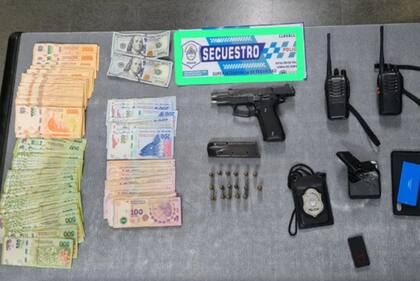 Los elementos secuestrados a los delincuentes