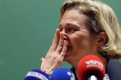 Delphine Boel que fue reconocida como la princesa Delphine de Saxe-Coburg de Bélgica tras un escándalo de paternidad de dos décadas dio hoy una conferencia de prensa