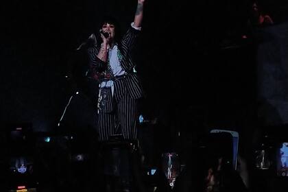Demi Lovato en la presentación de su último disco, Holy Fvck, en el Movistar Arena