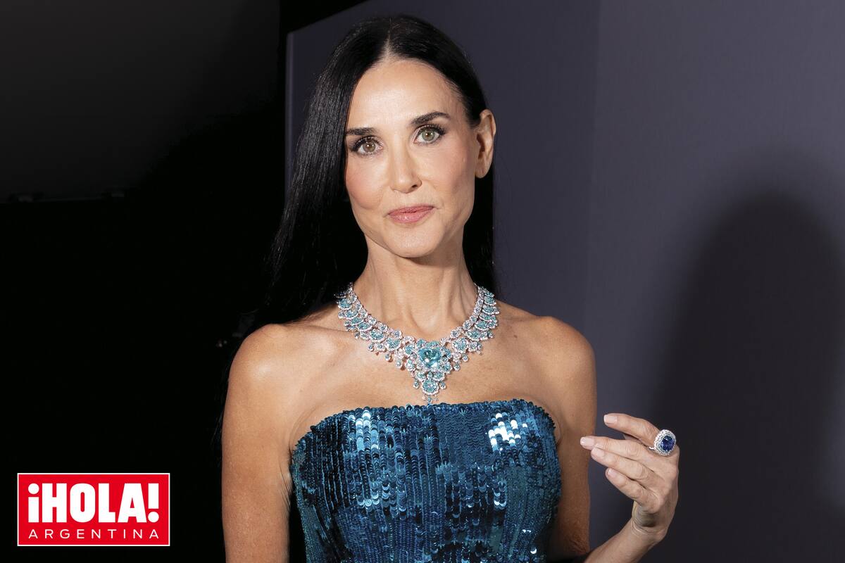 Demi Moore se robó todas las miradas con un strapless de lentejuelas en la gala Trophee Chopard, en Cannes, en mayo pasado.