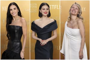 Demi Moore, Selena Gomez y Pamela Anderson anoche en los SAG