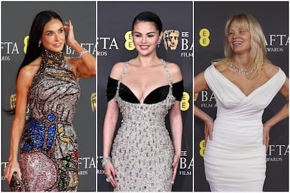 Demi Moore, Selena Gomez y Pamela Anderson, en la alfombra roja de los Bafta