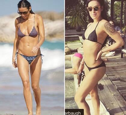 Demi y Rummer, parecidas hasta en bikini