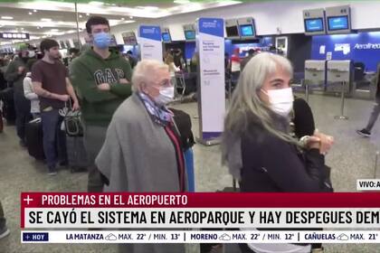 Demoras en Aeroparque por una falla técnica que afecta el check in