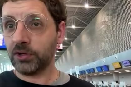 Denis, uno de los pasajeros varados en el Aeropuerto de Natal, en Brasil